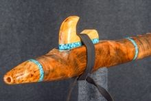 Maple Burl Native American Flute, Minor, Mid G-4, #R9C